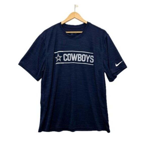 Nike Other - Cowboys Nike Dri-Fit Graphic Tee Mens Size Large Navy Short Sleeve Crewneck